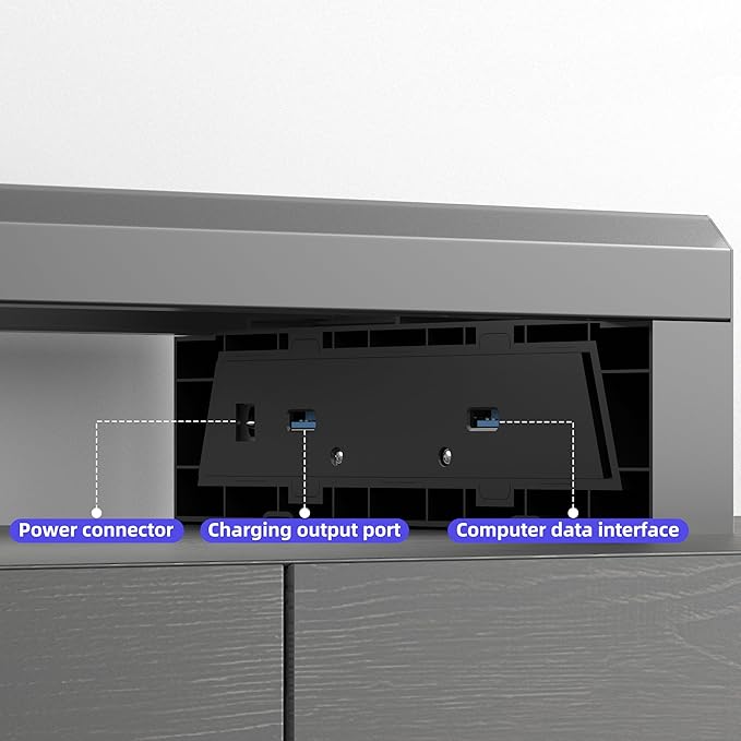 GECKOSTROLL 2-Tier Metal Computer monitor stand Laptop Desk Shelf & Monitor Riser ，27.55 inches long desk riser ,22W charging power, 2 USB 3.0 ports, and 1 USB 2.0 port Monitors/PC/Laptop/Computer Space Saver Organizer(USB Hub Fast Charging Version, Tw...