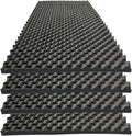 KTOESHEO 4 PCS Acoustic Panels,48''X24''X2'' Egg Crate Foam Soundproof Foam Wall Panels,High Density Fireproof Noise Cancelling Foam Studio Foam Panel,Noise (Black)
