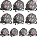 36 LED Stage Lights 7 Modes RGB DJ Par Lights with Sound Activated Remote and DMX Control DJ Uplighting for Birthday Party Events Wedding Christmas Stage Lighting (10 Packs)