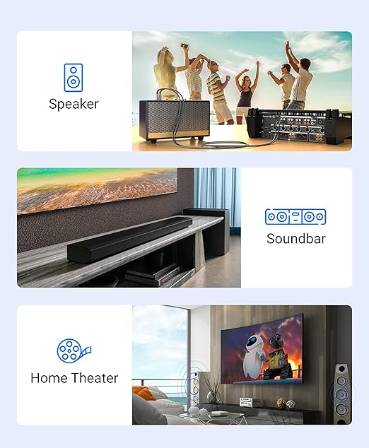 BlueRigger Subwoofer Cable 90D (10FT, RCA Audio, Dual Shielded, Gold Plated, Right Angled Male RCA Connectors) – Compatible with Subwoofer, Amplifier, Home Theater