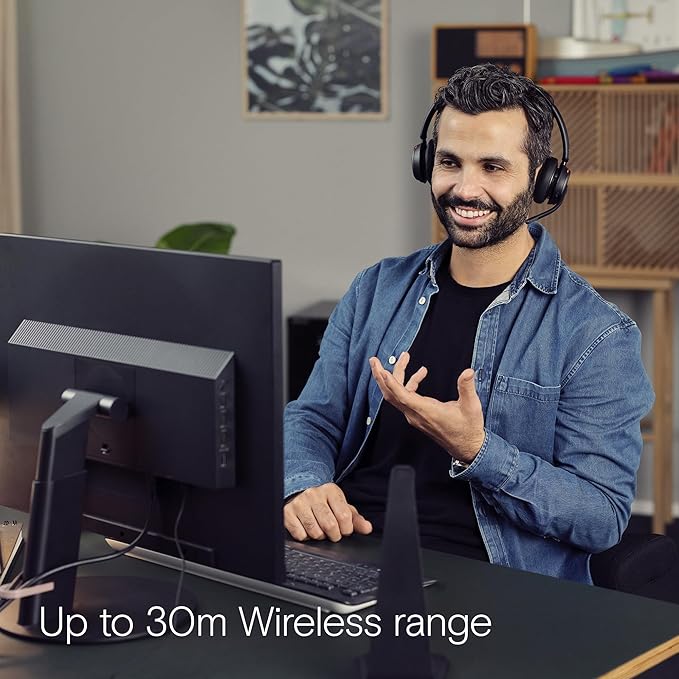 EPOS Impact 1060T ANC Adaptive Noise Cancelling Wireless Headset for PC with Active Noise Cancellation, EPOS AI™ Mic, Super Wideband Audio, Bluetooth, Wireless Charging, Microsoft Teams Certified
