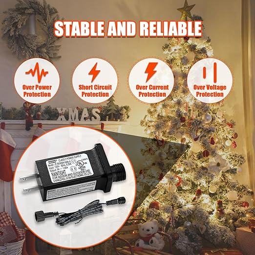 5V1A Class 2 Power Supply Replacement Model JT-DC050V1000-C LED Transformer IP44 LED Light Controller Low Voltage Transformer for Christmas String Light Inflatable Device (5V5W 1PC)