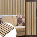 Yuzzy Wood Panels for Wall and Ceiling - 108 x 11 Inch Wood Slat Acoustic Panels 2 PCS - Modern Sound Absorbing Wall Panels for Interior Wall Decor for Home, Office, Studio - Rustic Oak