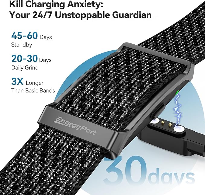 EnergyPort Fitness Tracker,Wearable Health Smart Bracelet Band with Blood Oxygen 170+ Sport Mode 60-Day Battery,Lifetime Membership,Activity Tracking Heart Rate Sleep Monitor for Android iOS,2 Bands