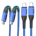Durcord USB C Cable, Upgarded 2Pack 3ft Fast USB Type C Charging Cable for Android/Phone/Pad/Laptop, Type C Charger Braided USB Cable Compatible withi Phone 16/15/Pro/Plus/Max/Sam.Sung-Blue