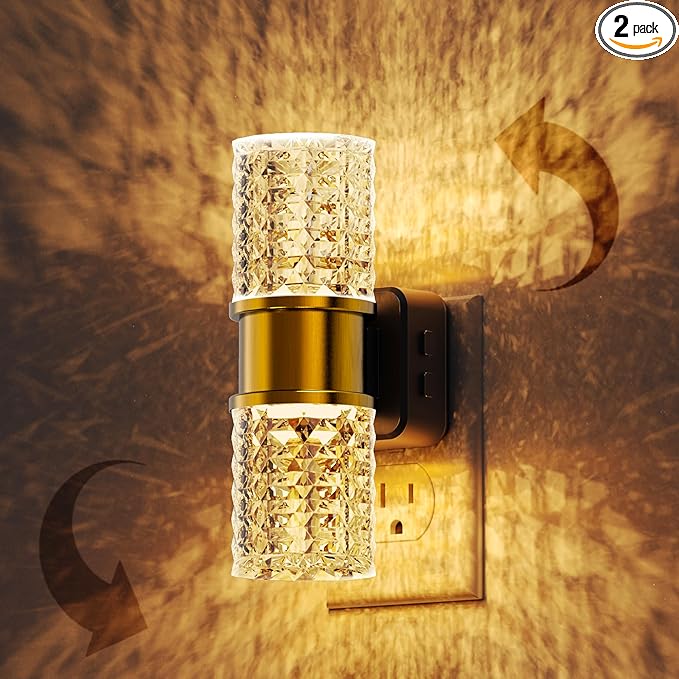 L LOHAS LED Night Light, Dimmable Night Lights Plug into Wall, 0-100LM Adjustable Brightness LED Night Light,Automatic Night Lights Plug in with Auto Light Sensor, for Bedroom Hallway Home Decor
