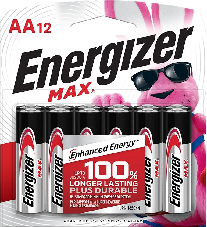Energizer MAX AA Batteries, 12 Pack, Double A Alkaline Batteries
