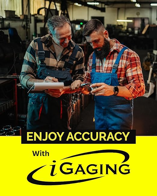 iGAGING Absolute Origin 0-4" Digital Caliper, IP54 Stainless Steel, SPC/USB Output Port, Inch & Metric Modes, Case, Manual