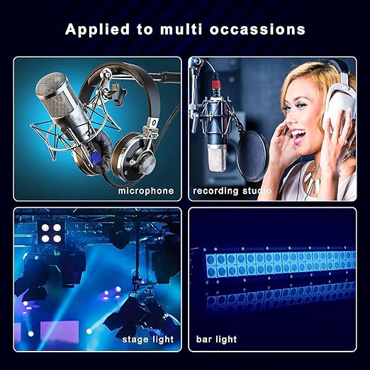 AuxLink XLR Cables, Banlaced XLR Cable Male to Female 50ft 2Pack Mic Cable Gold-Plated 3-Pins, XLR Speaker Cables Compatible with Microphones, Stage Lighting, Speaker Systems and More