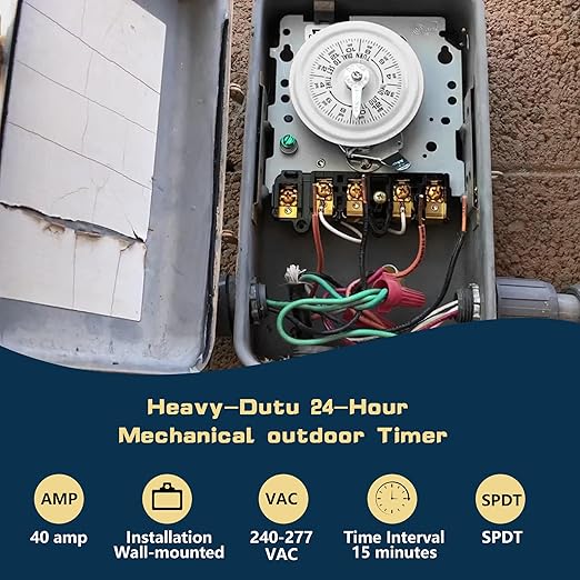 T101M Mechanical Time Switch,24-Hour 120 V Mechanical Time Switch,SPST, Mechanism Only