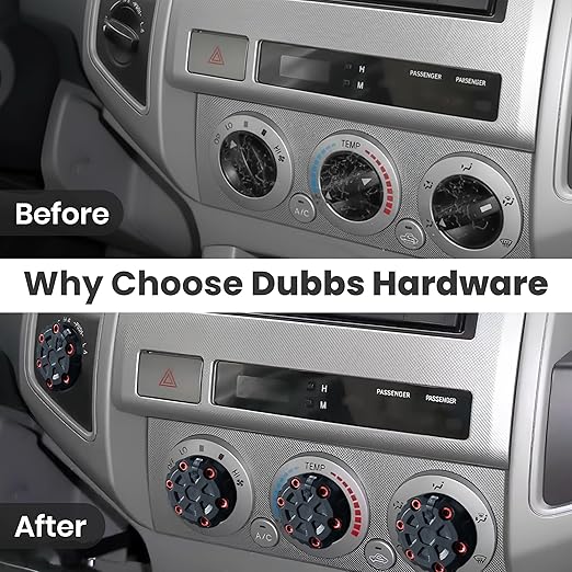 4 Pack - 2nd Gen Tacoma Accessories AC Knob Upgrade - 2005,2006,2007,2008,2009,2010,2011,2012,2013,2014,2015 Tacoma Climate Control Dial Mods Set - for Toyota Interior Replacement Kit