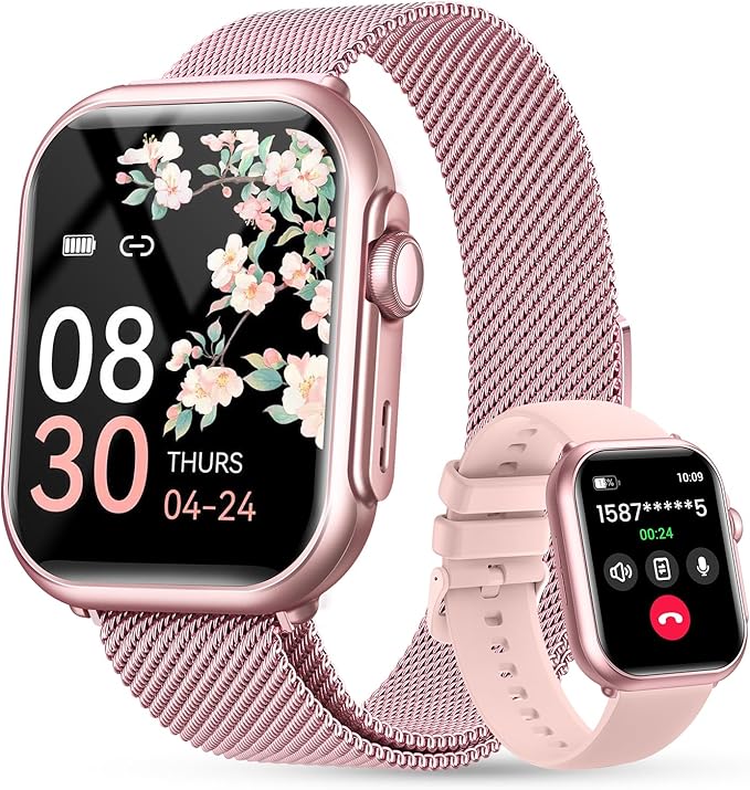 Smart Watch for Women Men Fitness: 1.85" Smart Watch with 30 Days+ Battery Life Make/Recive Call Heart Rate SpO2 Sleep Monitor 120+ Sport IP68 Waterproof Fitness Tracker Watch for iPhone Android