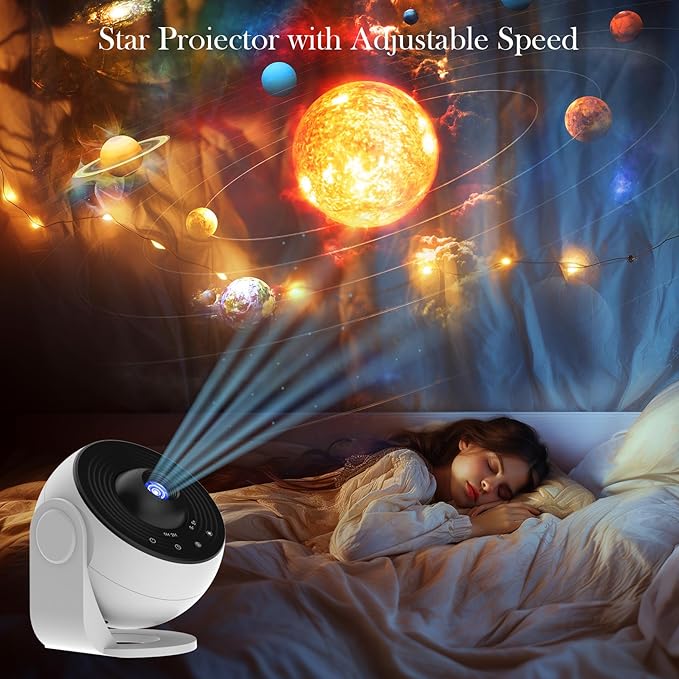 Galaxy Projector for Bedroom,13 in 1 HD Planetarium Star Projector,Ceiling Night Light Milky Way Mood Lighting with 360° Rotating and Timer,LED Space Galaxy Lamp for Kids,Adults,Gifts,Room Decor