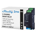 Shelly Pro 2PM | Wi-Fi & LAN 2-Channel Smart Relay with Power Metering | Home Automation | Compatible with Alexa & Google Home | iOS Android App | Remote Appliances Control & Monitoring
