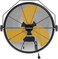 Fanqiebros 4580 CFM 18 inch High Velocity Wall Mounted Fan, 3-Speed Metal Fan with Sealed Motor, 360 Degree Tliting Heavy Duty Wall Fan for Patio, Barn, Garage, and Gazebo - UL listed