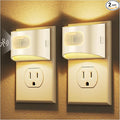 DORESshop LED Night Light[2 Pack], Night Lights Plug into Wall, 3 Mode Plug in Night Light with Motion Sensor, Dusk to Dawn Sensor, Nightlights for Adults, Bedroom, Bathroom, Hallway, White Cover