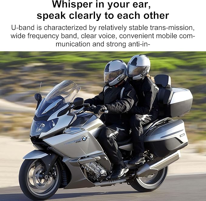 cepkquis Motorcycle Bluetooth Headset Wireless Helmet 2-Way 400M Intercom Headphone with CVC Noise Cancellation Stereo Music IPX6 Waterproof for Half/Open Face Helmet 2 Pack
