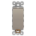 LIDER Minimalist Design Matte Finish Lighted Decorator Switch, Frameless Paddle Light Switch with Locator Light, Grounding Screw, 15A 125V, UL Listed, LS15-1P-NK, Nickel