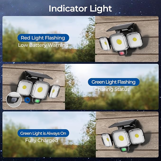 ESLIGHTION Solar Motion Sensor Outdoor Lights, 3 Modes LED Security Flood Light with Remote Control, IP65 Waterproof Solar Powered Outside Wall Light for Garden Patio Garage Yard (Black, 2 Pack)