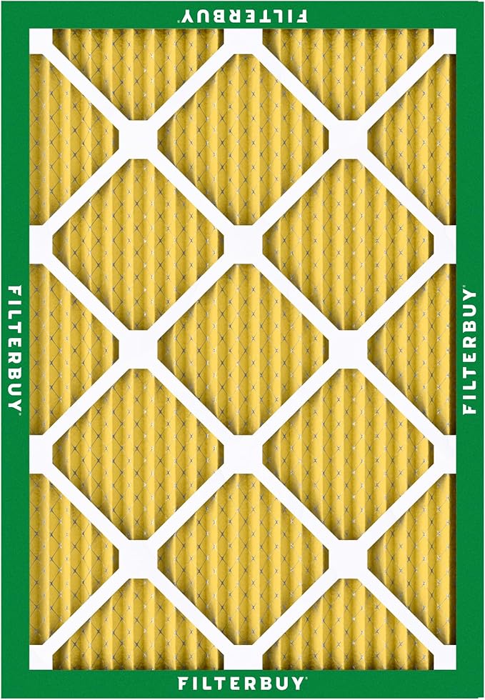 Filterbuy 23x23x1 Air Filter MERV 11 Superior Pet & Allergy Defense (2-Pack), Electrostatic Pleated HVAC AC Furnace Filters Replacement, Made in USA (Actual Size: 22.50 x 22.50 x 0.75)
