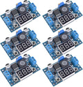 Seloky LM2596 Adjustable DC-DC Step-Down Buck Converter Module with LED Voltmeter Display, Voltage Regulator 4.0-40V Input to 1.25-37V Output Power Supply Module (Pack of 6)