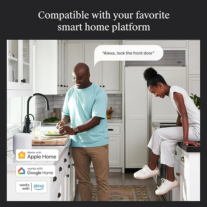 Level Bolt (Wi-Fi) Smart Deadbolt - Make Your Lock Smart & Keep Existing Hardware and Keys - Lock/Unlock from Anywhere - Level App for iOS & Android - Works with Apple Home, Alexa & Google, White