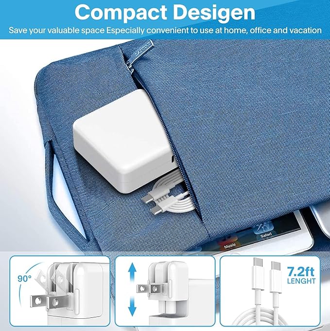 Mac Book Pro Charger-118W USB C Fast Charger Power Adapter Compatible with MacBook Pro/MacBook Air 16 15 14 13 Inch, M1 M2 M3 M4 M5, New iPad Pro and All USB C Device, 6.6ft Charge Cable