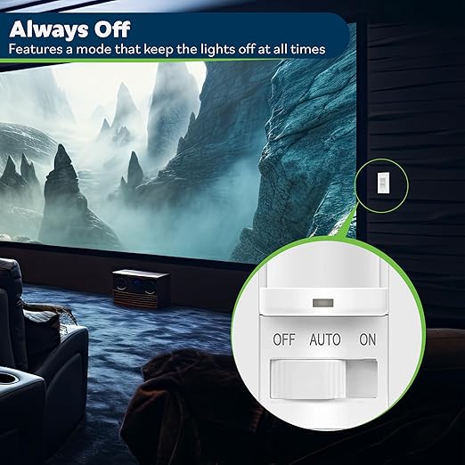 TOPGREENER Occupancy/Vacancy PIR Motion Sensor Light Switch, CDS Sensor with Learning Function, No Neutral Required, 200W Incandescent / 150W LED Load, UL Listed, Screwless Wall Plate, White, 4 Pack
