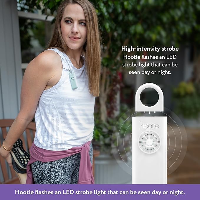 Hootie Personal Safety Alarm for Women, Men, & Kids - Keychain Alarm, Self Defense Strobe & Siren, Security Siren Keychain with 130dB Self Defense Siren & Strobe Light - Mint