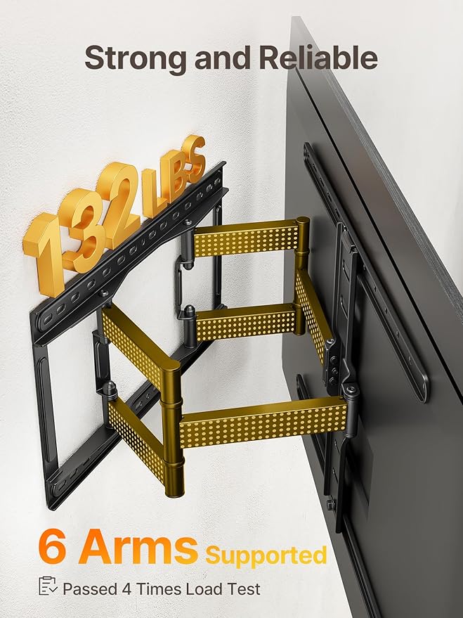 monTEK Ultra Slim TV Wall Mount for 43-90 Inch TVs | 1.1" Thin Low Profile Full Motion Bracket | Dual Swivel Articulating Arms with Tilt | Max VESA 600x400mm | Holds 132lbs | Fits 16"/18" Studs
