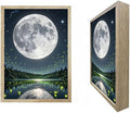 URVIP LED Glowing Photo Frame, 3D Starry-Sky Moon Animal Wall Art, 9x12 Inches Dimmable Light Up Light Painting for Bedroom, Unique Aesthetic Decor, Great Birthday Gift for Women Men