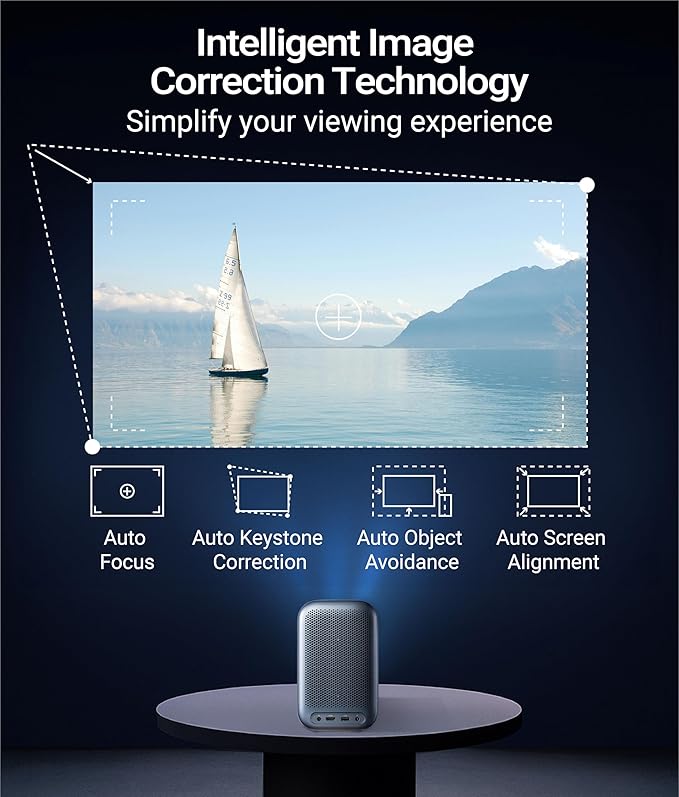 UVISION AllPlay Google TV Smart Porejctor | Native 1080p Full HD | Auto Focus & Keystone | Dolby Audio | WiFi & Bluetooth | Portable Home Theater Kit