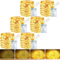 6-Pack 33FT 100 LED Fairy Lights Battery Operated with Timer, Twinkle Lights Indoor Outdoor 8 Modes for Bedroom Centerpiece Patio Jar Party Christmas Decoration Warm White