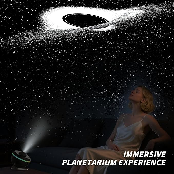 Ainael Galaxy Projector, Star Projectors Home Planetarium Space Ceiling Starry Sky Night Light with Light Strip, Meteor and Galaxy Projector & 2 Films Set for Kid Adult