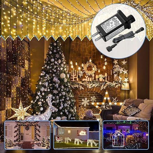 30V 0.2A LED Controller with Extension Cord, Replacement Model JT-EL/FC300V0200-C Class 2 Power Supply IP44 Low Voltage Transformer for Halloween Christmas Light