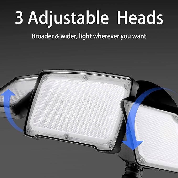 AWSENS 40W LED Security Lights Motion Sensor Light Outdoor, 180 Degree, 4000LM, 5000K, ETL Water Resistant, 3 Head Motion Detected Flood Light for Garage, Yard, Porch