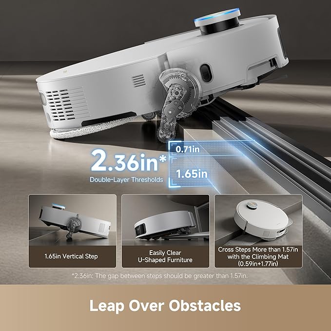 DREAME X50 Ultra White Robot Vacuum and Mop with Auto-Empty and Mop Self-Cleaning, 20,000Pa Suction, Obstacle Avoidance and 360° Navigation, Corner to Edge Deep Cleaning, Detangling Brush