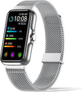 Sunorshop Health Fitness Tracker, Smart Watch with 24/7 Heart Rate and Blood Oxygen Monitor, Sleep Tracker with IP68 Waterproof, Activity Tracker Pedometer Step Counter for Women Men (Silver Gray)