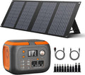 300W Portable Power Station with Solar Panel 40 Watt, 260Wh Solar Powered Generator for Camping Lithium Battery Bank with Solar Panels, 110V Outlet Solar Power Banks, Solar Generator for Outdoor