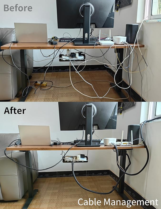 Cable Management Split Wire Loom Sleeve - Cord Hider & Protector for Desk, Pet Chew Proof, Wire Cover Organizer, Flexible Tube for Wires and Cables (5/16 Inch 12FT, White)