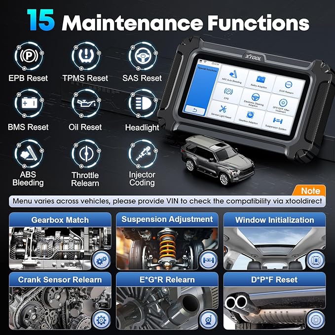 XTOOL D6 OBD2 Scanner, 2026 Full System Diagnostic Scan Tool, Free Update Car Scanner with 15 Services, Crank Sensor Relearn, Throttle Relearn, Oil Reset, ABS Bleed, FCA & CAN FD