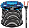 InstallGear 14 Gauge Speaker Wire - True Spec Soft Touch Cable (100ft White/Black) for Car & Home Speakers