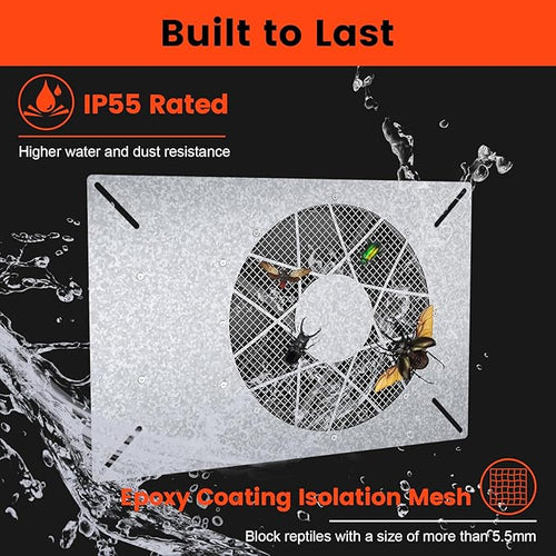 Abestorm 720CFM High Air Flow Crawlspace Ventilation Fan, IP55 Rated 10" Vent Fan with Humidistat Freeze Protection Thermostat for Crawl Space, Basement, Garage, Attic with Isolation Mesh