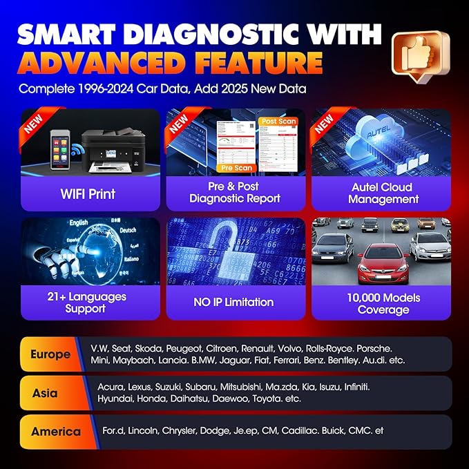 Autel Scanner MaxiDIAG MD906 PRO All System Diagnostic Tool, 2026 MD906PRO Same as MD909 PRO Bluetooth Ver. of MaxiCOM MK808S MX808S, 11 Service, Upgrade of MD808Pro MD806, CAN FD, No Subscription Fee