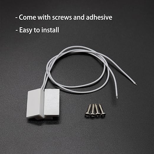 VictorsHome Magnetic Reed Switch NC Surface Mount Wired Door Window Contact Sensor with Adhesive Paper for Home Security and Burglar Alarm Systems MC-38 5pcs