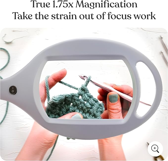 Brightech LightView Pro LED Magnifying Floor Lamp - Daylight Bright Full Spectrum Magnifier Lighted Glass Lens - Height Adjustable Gooseneck Standing Light - for Reading Task Craft Lighting - White