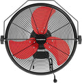 Fanqiebros 4580 CFM 18 inch High Velocity Wall Mounted Fan, 3-Speed Metal Fan with Sealed Motor, 360 Degree Tliting Heavy Duty Wall Fan for Patio, Barn, Garage, and Gazebo - UL listed