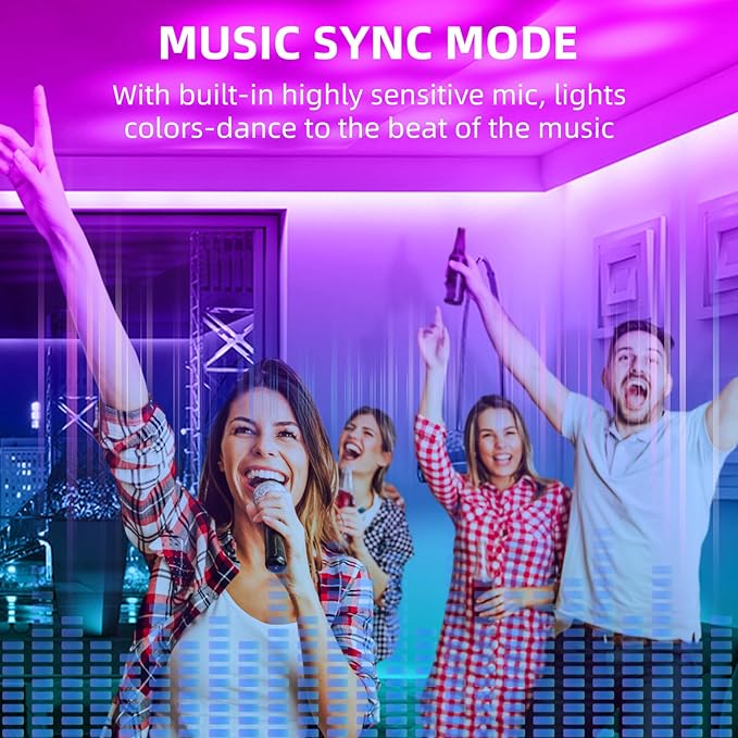 Taoellen Smart Bluetooth LED Controller,RGB Music LED Strip Lights Controller,4-PIN IR Remote Control 40-Keys for 5-24V SMD 5050 3528 RGB LED Strips