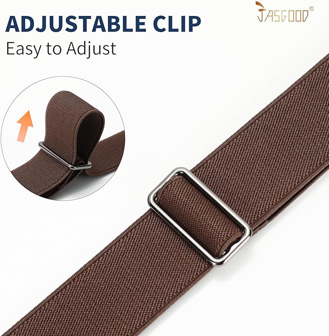 JASGOOD Women No Show Stretch Belt Elastic Web Strap Belt with Flat Buckle for Jeans Pants Dresses