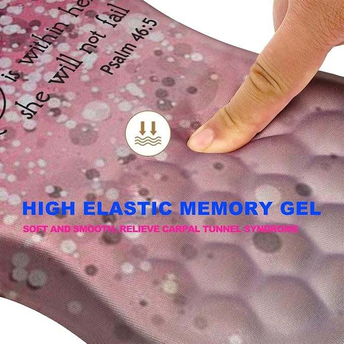 KUOSGM Mouse Pad Wrist Support, Ergonomic Mouse Pad with Massage Dot, Comfortable Computer Mouse Pad for Laptop, Wrist Rest Pain Relief Mousepad with Non-Slip PU Base for Office & Home, 12 x 8 in
